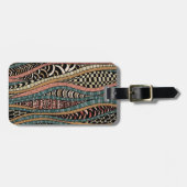 Abstract patroon in etnische stijl bagagelabel (Voorkant horizontaal)