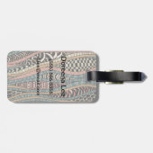 Abstract patroon in etnische stijl bagagelabel (Achterkant horizontaal)