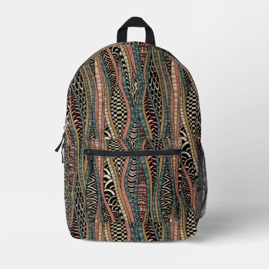 Abstract patroon in etnische stijl bedrukte rugzak (Voorkant)