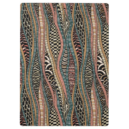 Abstract patroon in etnische stijl klembord (Achterkant)