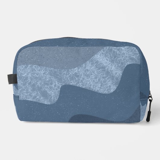 Abstract patroon in tinten blauw toilettasje (Voorkant)