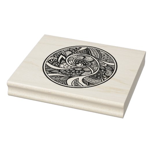 Abstract patroon in Zen-Doodle stijl Rubberstempel (Stempel)