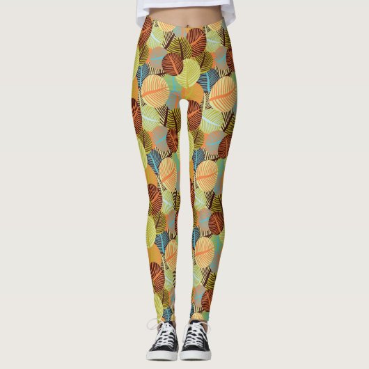 Abstract patroon leggings (Voorkant)