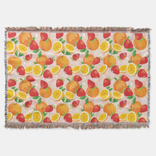 Abstract patroon met aardbei deken