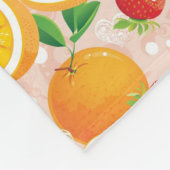 Abstract patroon met aardbei fleece deken (Hoek)