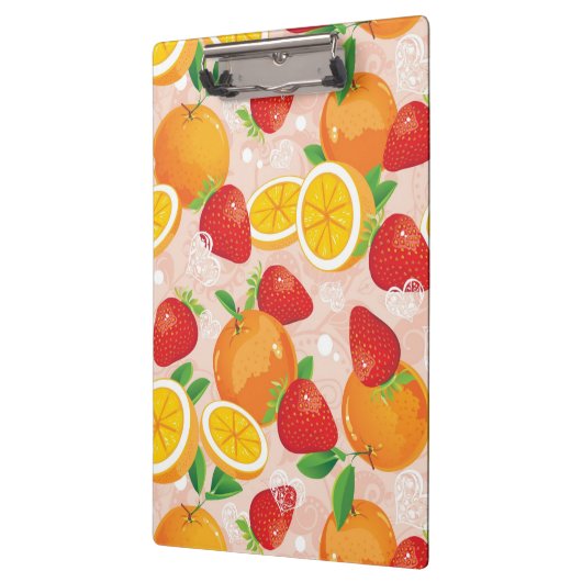 Abstract patroon met aardbei klembord (Links)