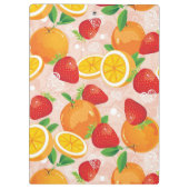 Abstract patroon met aardbei klembord (Achterkant)