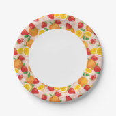 Abstract patroon met aardbei papieren bordje (Voorkant)