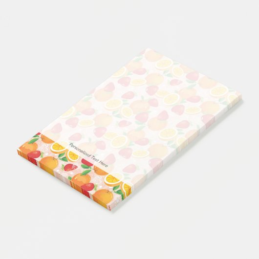 Abstract patroon met aardbei post-it® notes (Schuin)