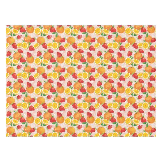 Abstract patroon met aardbei tafelkleed (Voorkant (Horizontaal))
