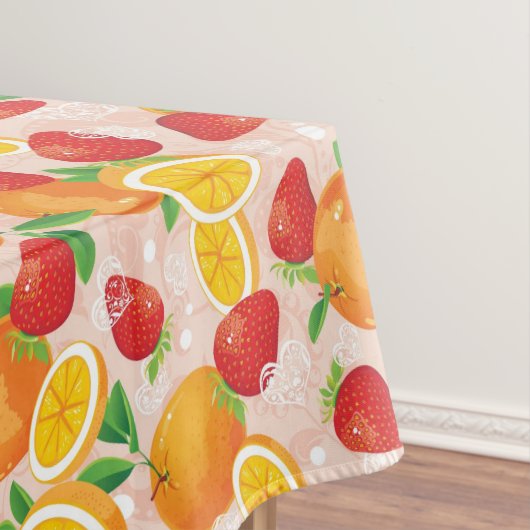 Abstract patroon met aardbei tafelkleed (Voorbeeld)