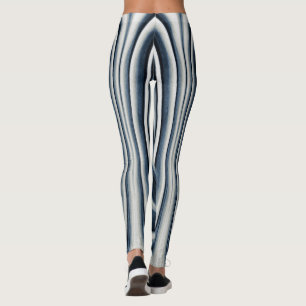 Abstract patroon met blauwtint leggings