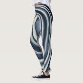 Abstract patroon met blauwtint leggings (Links)