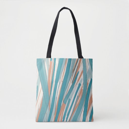 Abstract patroon met diagonale strepen canvas tas (Voorkant)