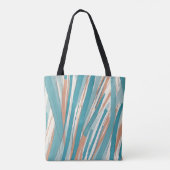 Abstract patroon met diagonale strepen canvas tas (Achterkant)