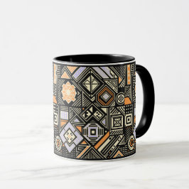Abstract patroon met geometrische vormen mok