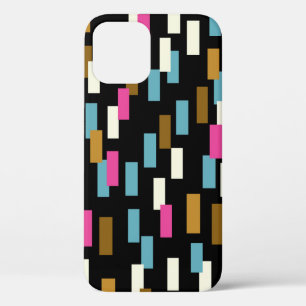 Abstract patroon met gestructureerde geometrische  iPhone 12 hoesje