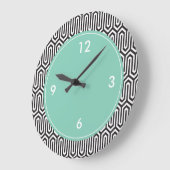 Abstract patroon met grote decoratieve wandklok grote klok (Hoek)