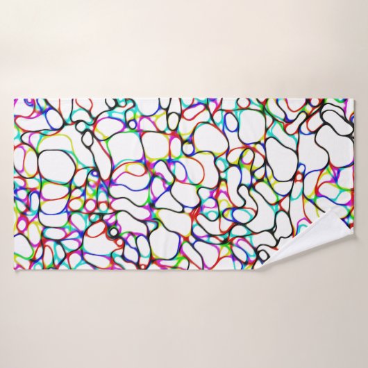 Abstract patroon met meerdere kleuren badhanddoek (Badhanddoek)