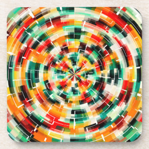 Abstract patroon met meerdere kleuren bier onderzetter