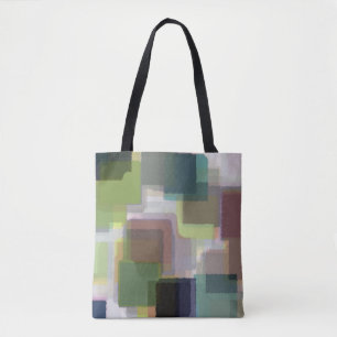 Abstract patroon met meerdere kleuren draagtas