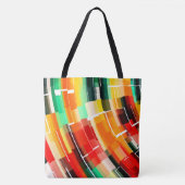 Abstract patroon met meerdere kleuren draagtas (Voorkant)