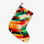 Abstract patroon met meerdere kleuren kleine kerstsok (Voorkant (Hangend))