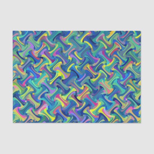 Abstract patroon met meerdere kleuren tissuepapier (Voorkant)