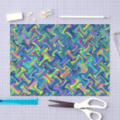 Abstract patroon met meerdere kleuren tissuepapier (Craft)