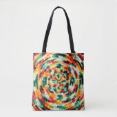 Abstract patroon met meerdere kleuren tote bag (Voorkant)