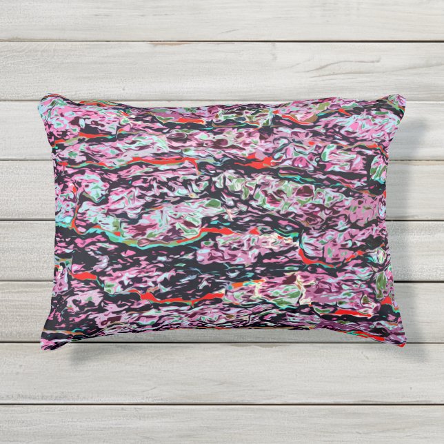 Abstract patroon met meerkleurendeclaratie buitenkussen (Voorkant)