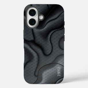 Abstract patroon met monochrome golf iPhone 16 hoesje