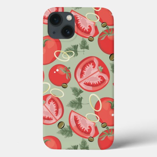 Abstract patroon met tomaat Case-Mate iPhone case (Achterkant)