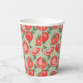 Abstract patroon met tomaat papieren bekers (Rechts)