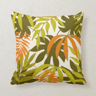 Abstract patroon met tropische bladeren kussen