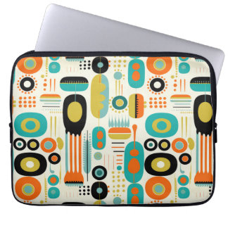 Abstract patroon mid century modern kleurrijk RETR Laptop Sleeve