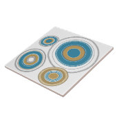 Abstract patroon, modern design, boomringen tegeltje (Zijkant)