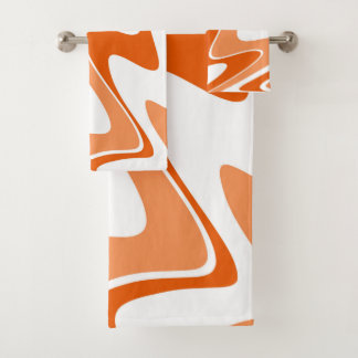Abstract patroon - oranje bad handdoek