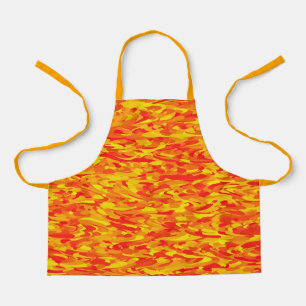 Abstract patroon oranje rood geel schort