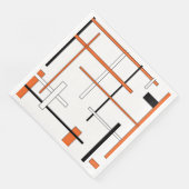 Abstract patroon - oranje servet (Hoek)