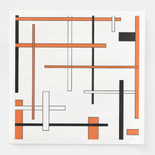 Abstract patroon - oranje servet