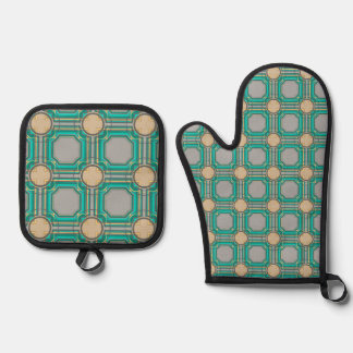 abstract patroon ovenwant & pannenlap set