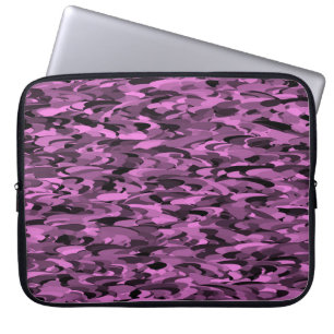 Abstract patroon paars zwart laptop sleeve