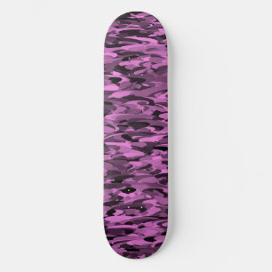 Abstract patroon paars zwart skateboard