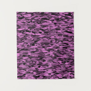 Abstract Patroon Paarse Zwart Wandkleed