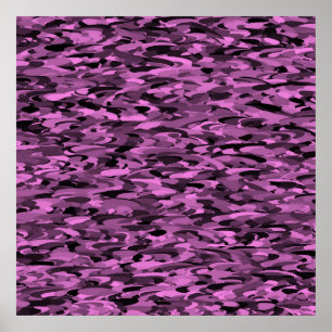 Abstract patroon paarse zwarte poster