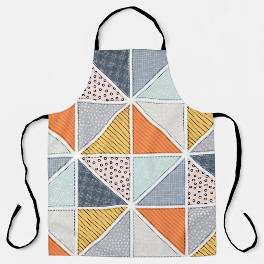 Abstract patroon, patchwork tegels. schort (Voorkant)