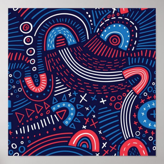 Abstract patroon poster (Voorkant)