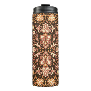 Abstract patroon. Psychedelische kleuren golvy bac Thermosbeker