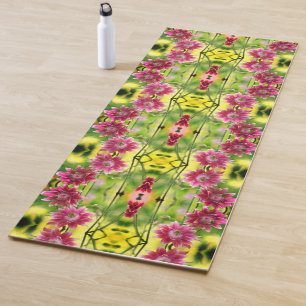 Abstract patroon rode en witte ventilator yogamat